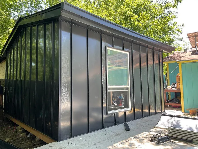 Black standing seam metal wall panels for Metal Roof Installation in Saratoga